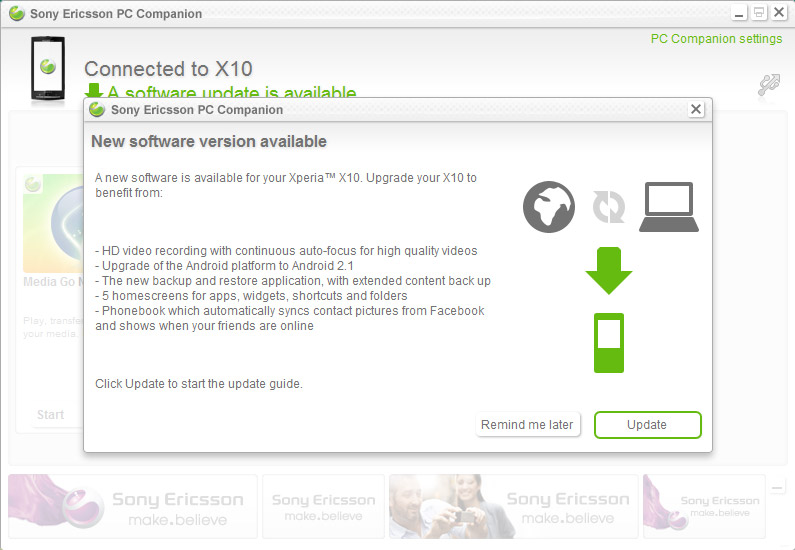 Sony ericsson xperia x10 mini pro android 4.0 update download