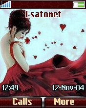 Alone red K750  theme