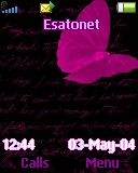 Pink Butterfly W300 theme